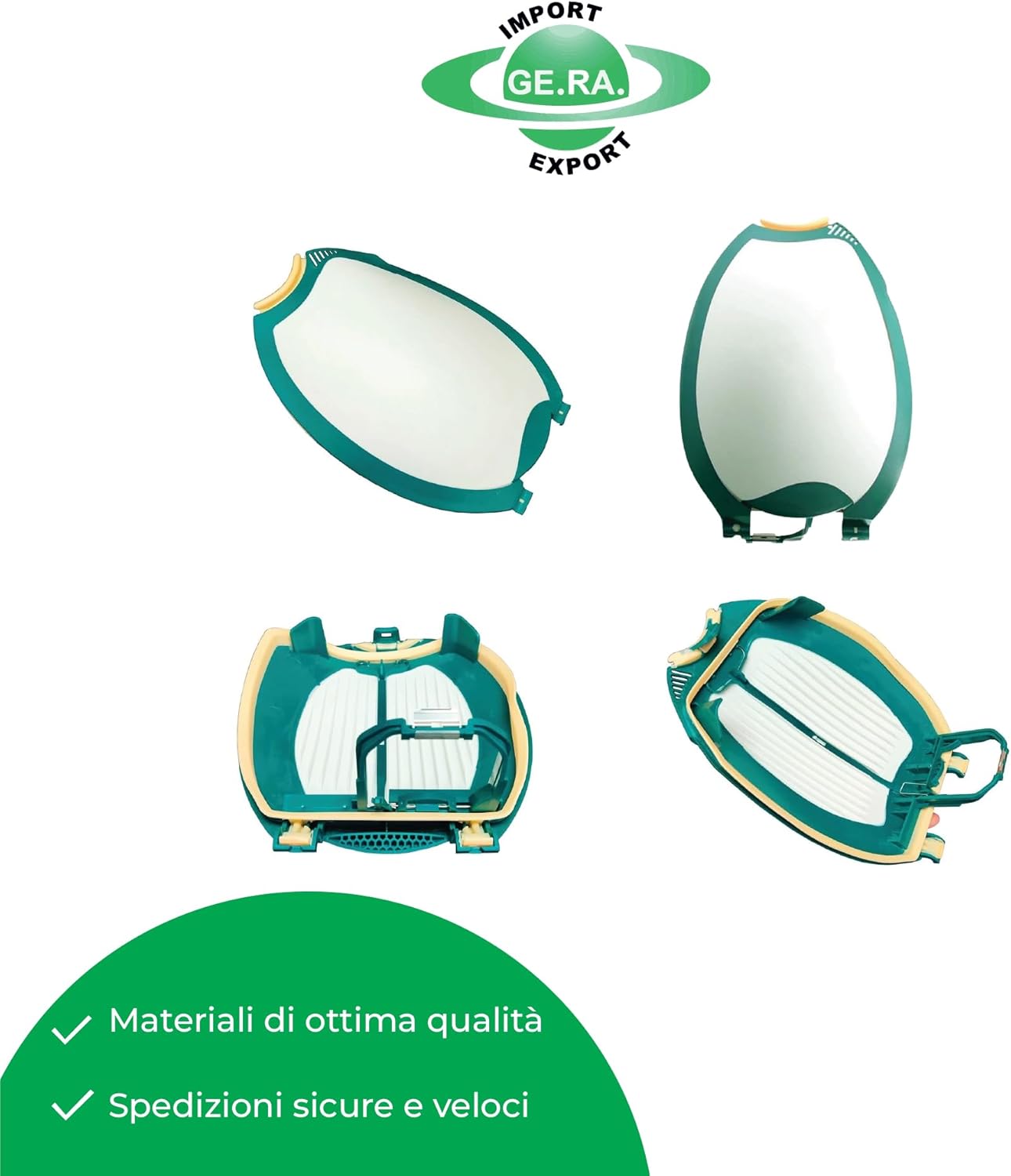 GE.RA Sportello Filtro Compatibile Folletto VK140 Aspirapolvere – Ricambio Inferiore Chiusura Sicura Anti-Polvere, ABS Alta Resistenza – Installazione Facile Senza Adattamenti