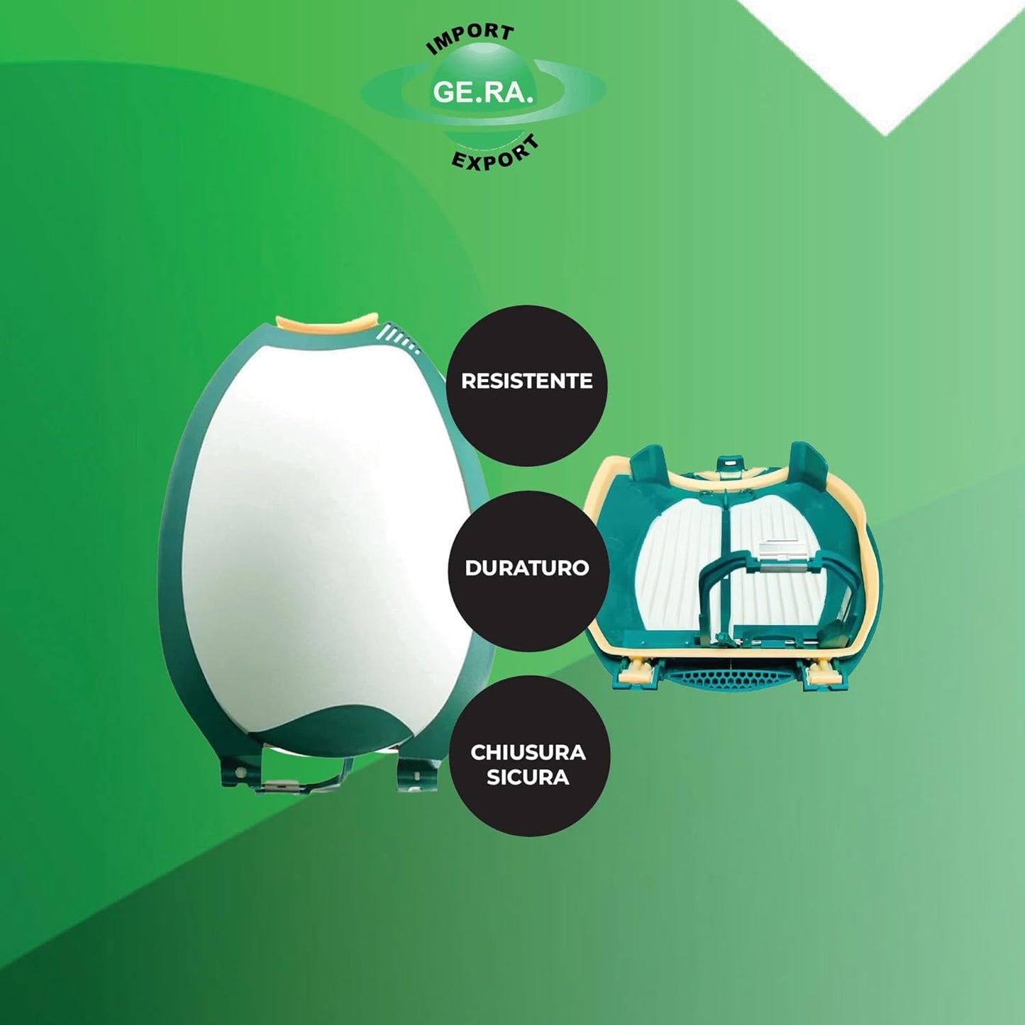 GE.RA Sportello Filtro Compatibile Folletto VK140 Aspirapolvere – Ricambio Inferiore Chiusura Sicura Anti-Polvere, ABS Alta Resistenza – Installazione Facile Senza Adattamenti