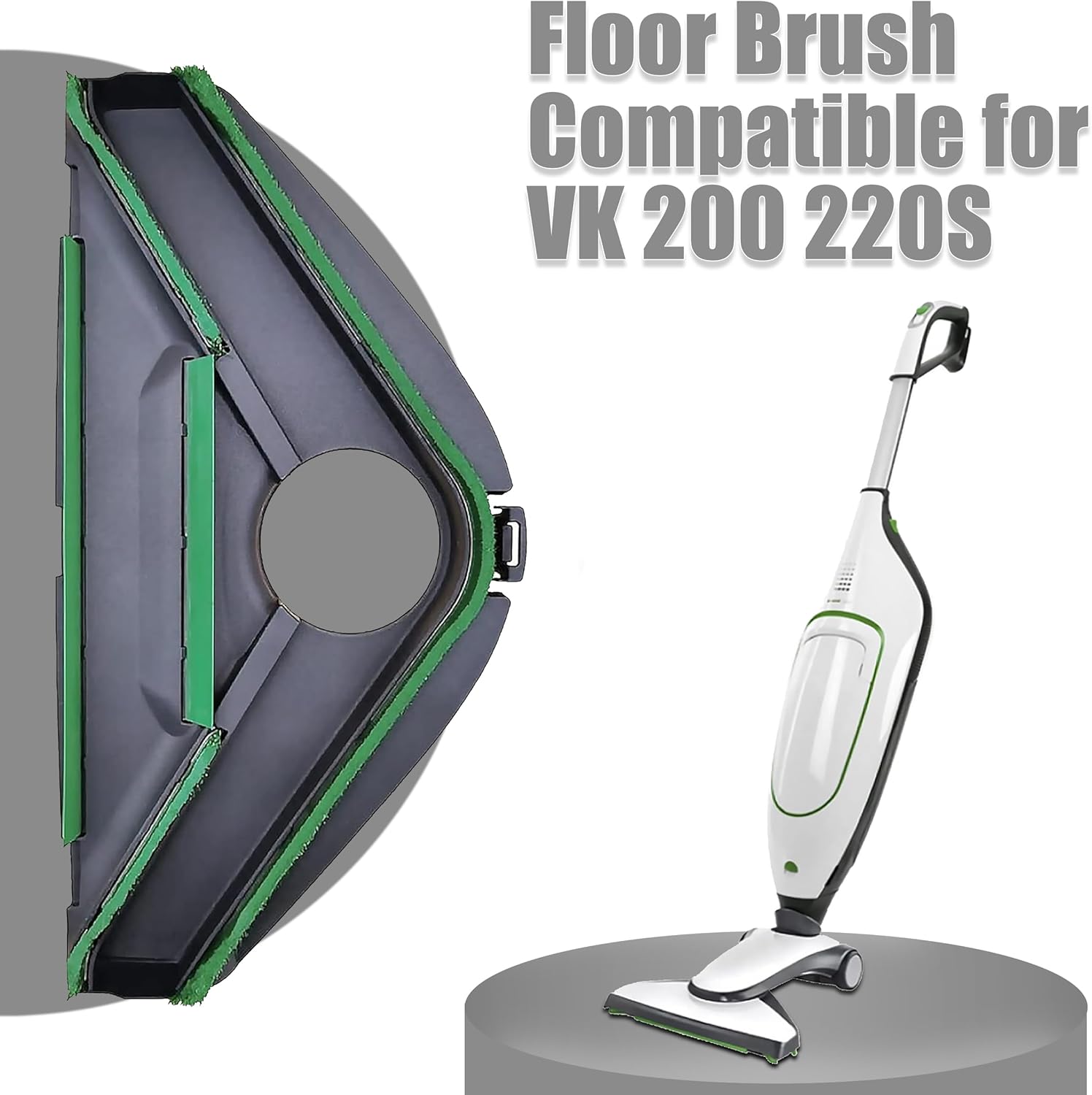 Sotto Spazzola HD60 compatibile per Folletto VK 200 220S Setole di Ricambio per Spazzola Folletto HD 60 – Verde
