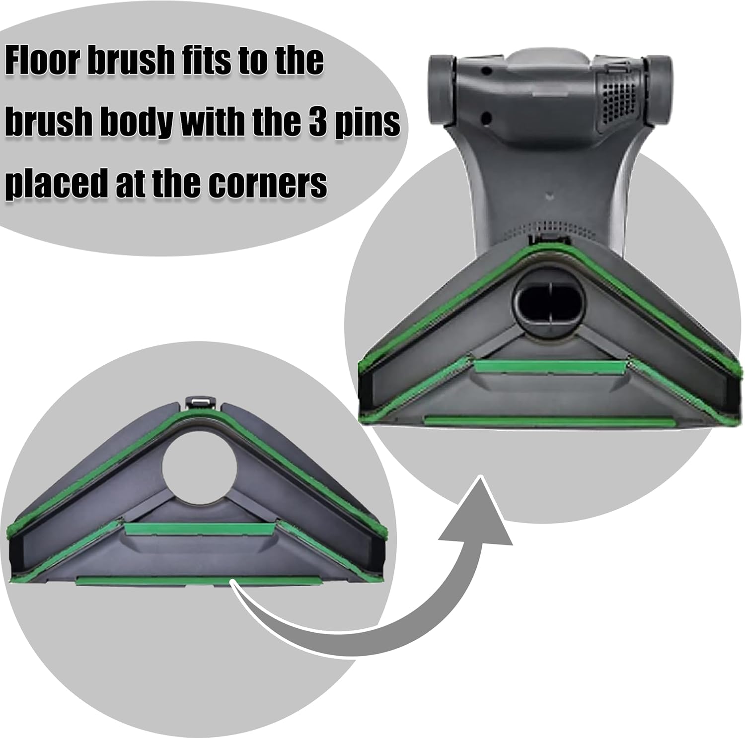 Sotto Spazzola HD60 compatibile per Folletto VK 200 220S Setole di Ricambio per Spazzola Folletto HD 60 – Verde