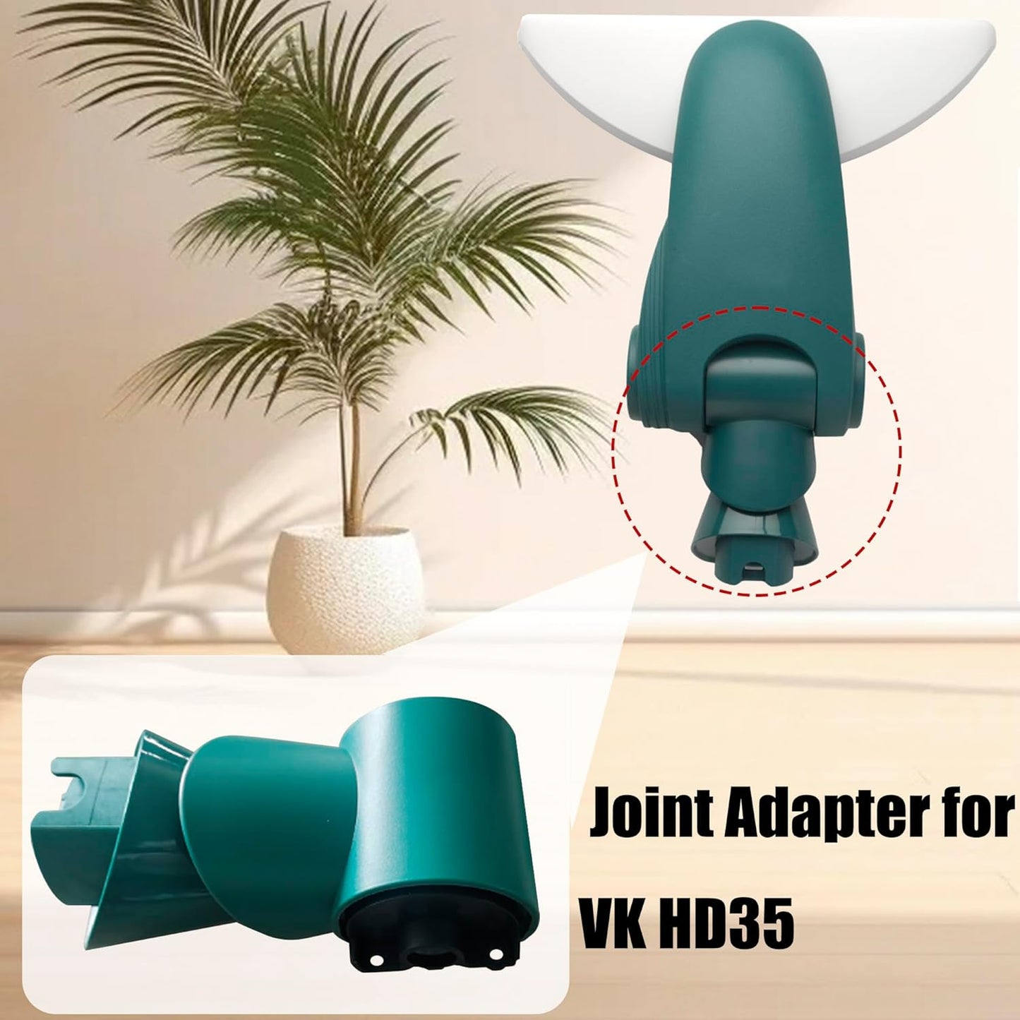 Snodo compatibile per Folletto VK135 VK136 VK140 Ricambio per Kobold Giunto Snodato HD35 HD40 - Verde