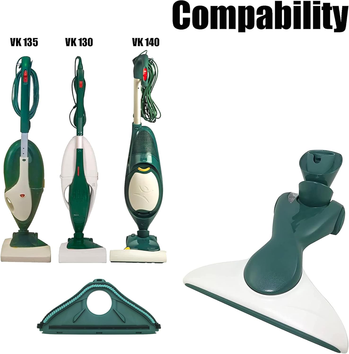 Spazzola compatibile per Folletto VK135 VK136 VK130 VK140 HD40 con Sottospazzola a Setole di Ricambio Aspirapolvere