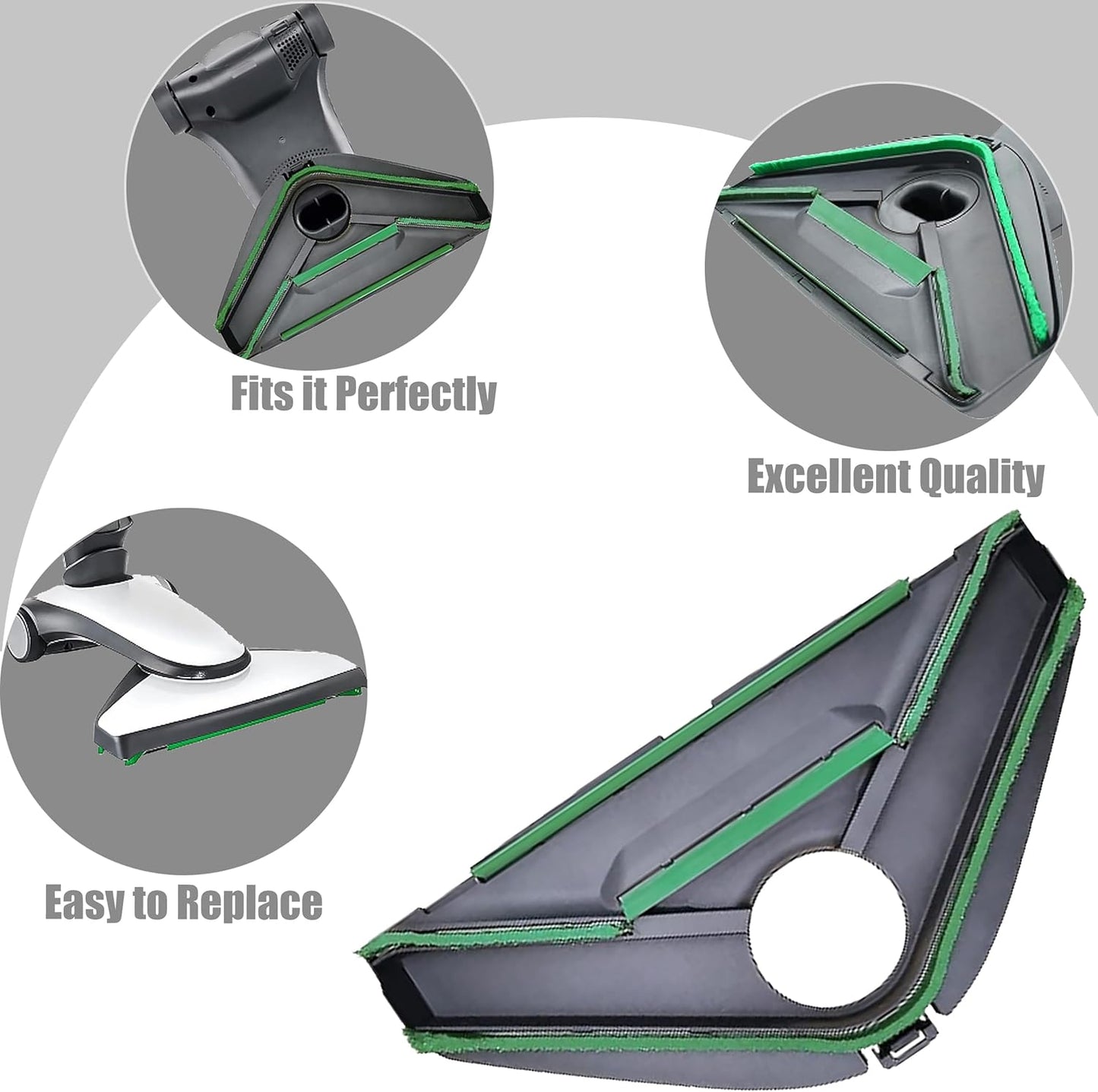 Sotto Spazzola HD60 compatibile per Folletto VK 200 220S Setole di Ricambio per Spazzola Folletto HD 60 – Verde