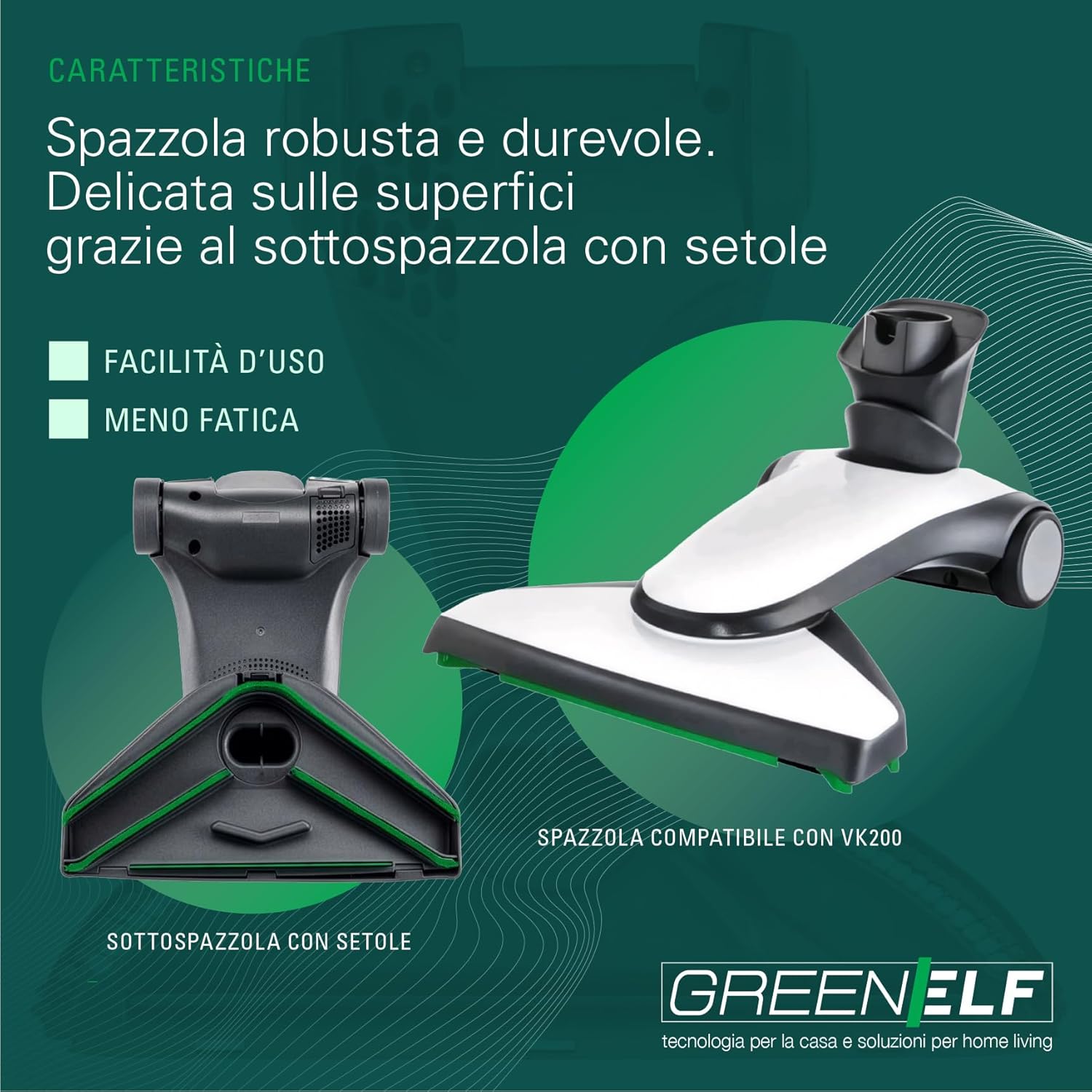 Spazzola Compatibile Per Folletto VK200 e VK220S, MODELLO 2026, con Sottospazzola | Ricambio Alta Qualità per Pulizia Efficace su Tutti i Pavimenti