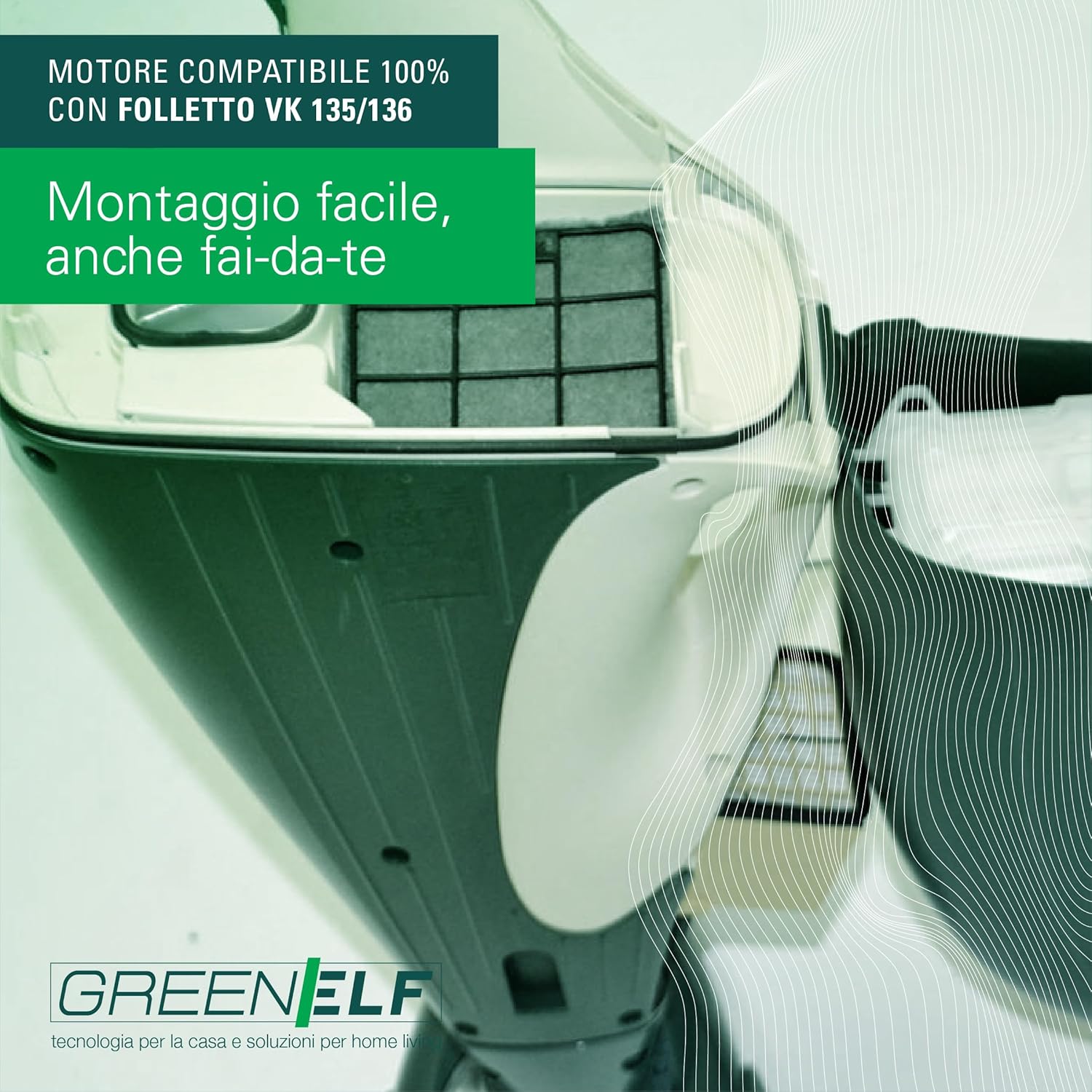Motore Folletto VK135 VK136 | Ricambio Folletto VK135 e VK136 Vecchio Modello Aspirapolvere, 100% Compatibile | Potenza 750W | Affidabile e Facile da Montare
