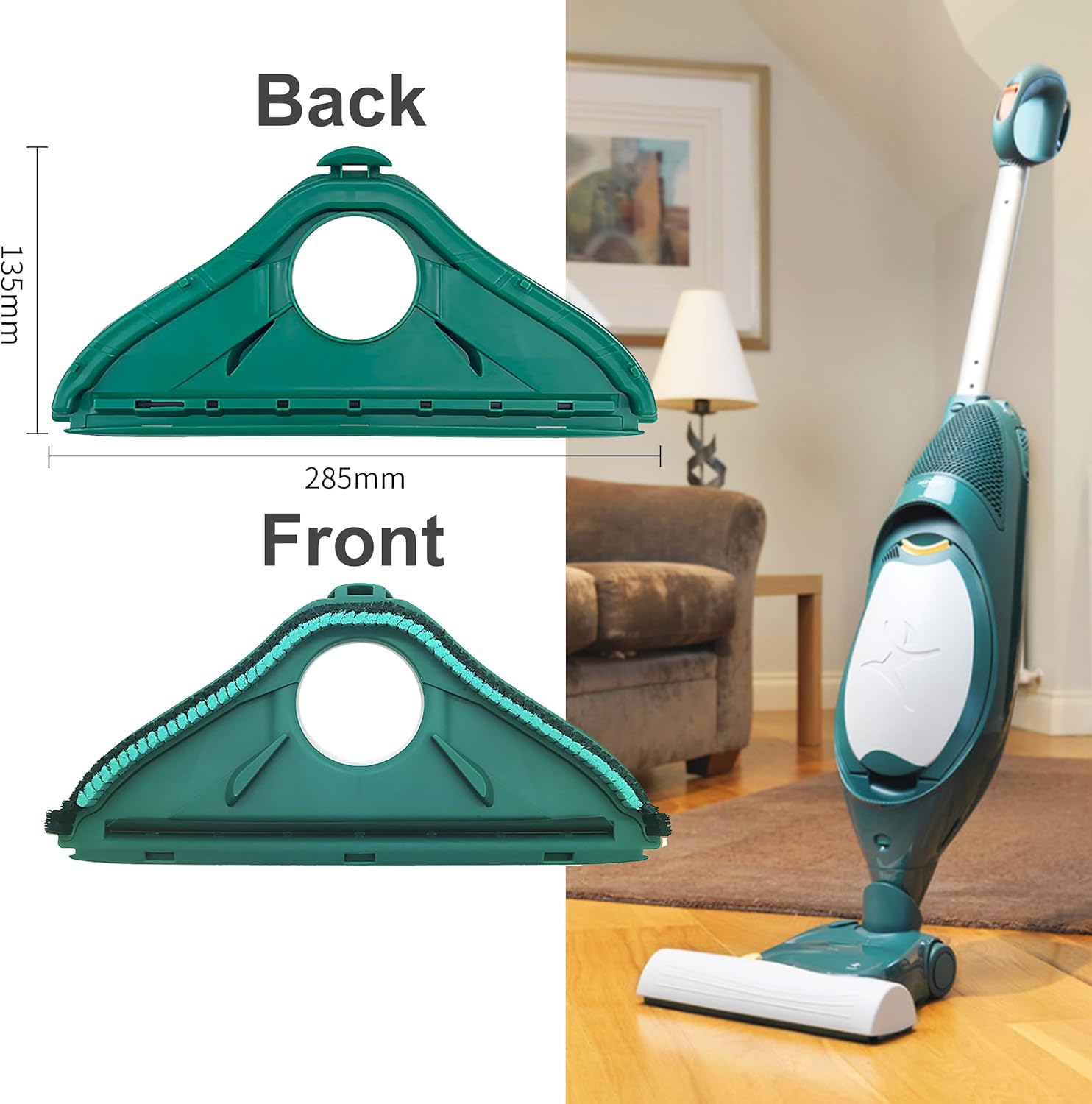 Sotto Spazzola compatibile per Folletto VK140 VK150 Setole di Ricambio per Spazzola Folletto HD 40 HD 50 – Verde