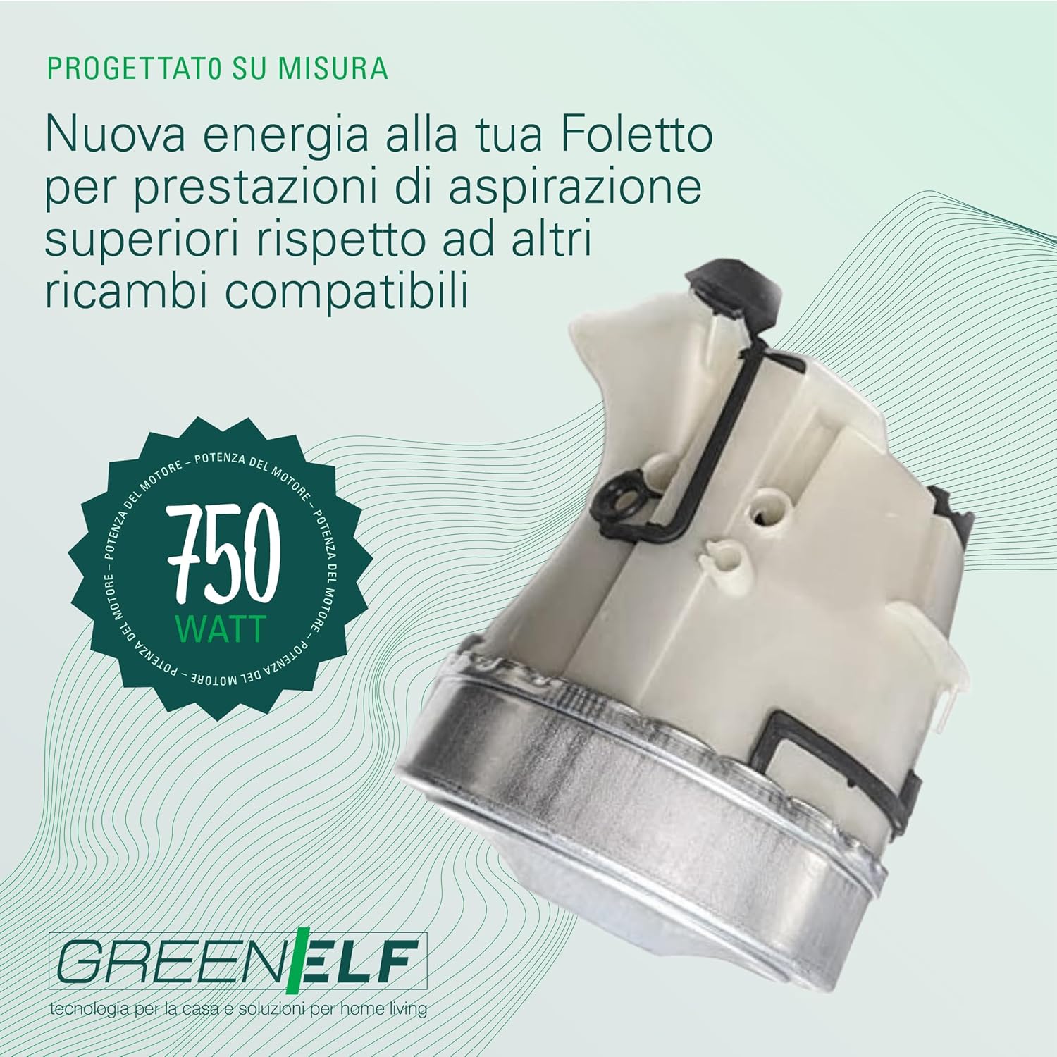 Motore Folletto VK135 VK136 | Ricambio Folletto VK135 e VK136 Vecchio Modello Aspirapolvere, 100% Compatibile | Potenza 750W | Affidabile e Facile da Montare