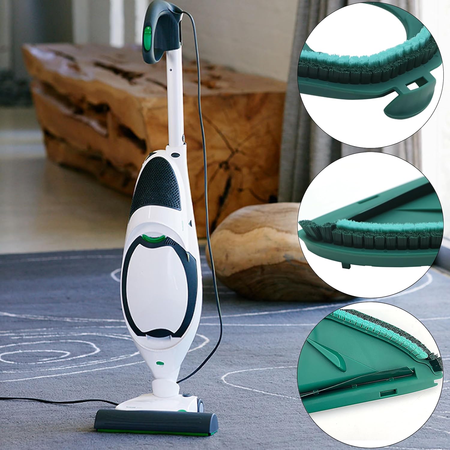Sotto Spazzola compatibile per Folletto VK140 VK150 Setole di Ricambio per Spazzola Folletto HD 40 HD 50 – Verde