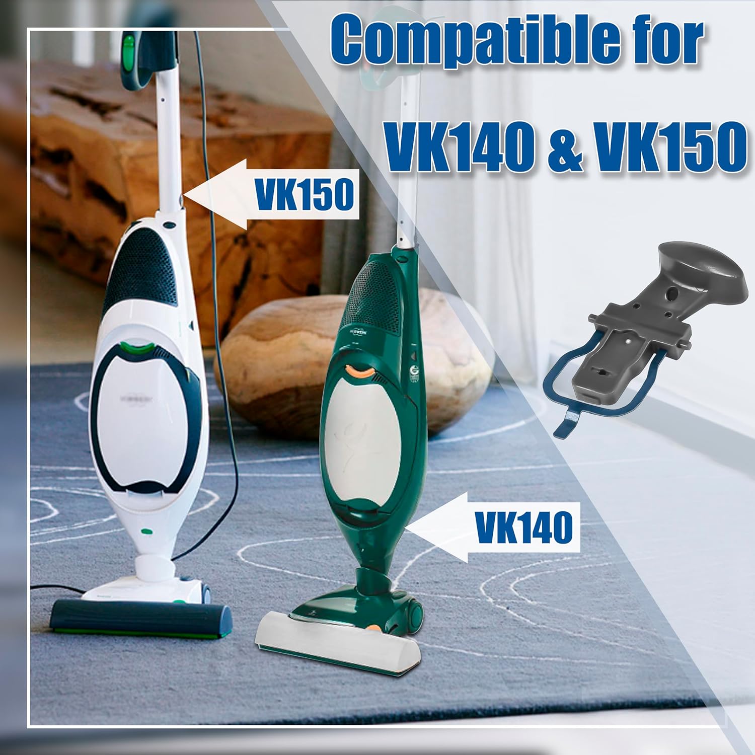 2x Pezzi Tasto Folletto VK150 VK140 Pulsante di Sblocco Bastone Telescopico Folletto