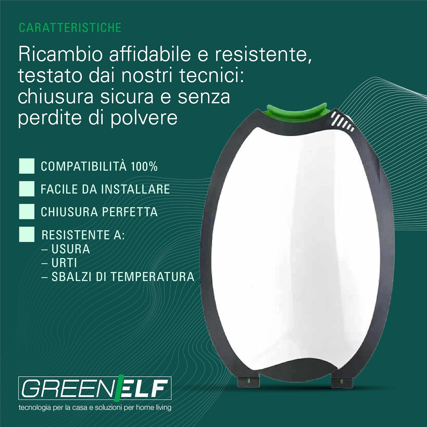 Sportello Folletto VK150 Compatibile 100%, Ricambio per Folletto VK150 Unità Filtro, Chiusura Ermetica, Riduce la Polvere nella Camera Filtro | Plastica ABS Rinforzata, Facile da Montare
